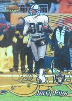 2002 Bowman's Best #90 Jerry Rice Blue Football Card