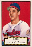 1952 Topps #10b Al Rosen Black Back Baseball Card