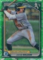 2024 Bowman Chrome Prospects #BCP3 Jacob Wilson Lunar Glow Refractor Baseball Card