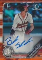 2019 Bowman Draft Chrome Draft Picks Autograph #CDABSH Braden Shewmake Orange Refractor Baseball Card