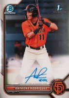 2022 Bowman Chrome Prospect Autographs #CPAARZ Anthony Rodriguez Baseball Card