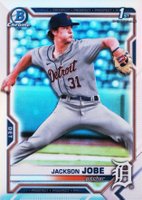 2021 Bowman Draft #BDC69 Jackson Jobe Chrome-Refractor Baseball Card