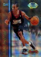 1997 Bowman's Best Techniques #T9 Allen Iverson Atomic Refractor Basketball Card
