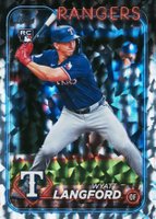 2024 Topps Update #US151 Wyatt Langford Silver Crackle Foil Board Baseball Card