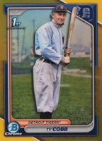 2024 Bowman Draft #BDC201 Ty Cobb Retrofractor-Gold Baseball Card