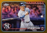 2024 Topps Chrome #275 Giancarlo Stanton Gold Refractor Baseball Card