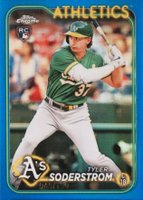 2024 Topps Chrome #298 Tyler Soderstrom Blue Refractor Baseball Card