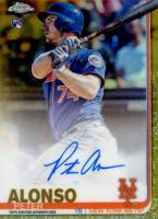 2019 Topps Chrome Rookie Autographs #RA-PA Peter Alonso Gold Refractor Baseball Card