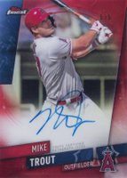 2019 Finest Autographs #FA-MT Mike Trout Red Refractor Baseball Card