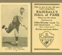 1917 Collins-McCarthy #5 Fred Anderson Baseball Card