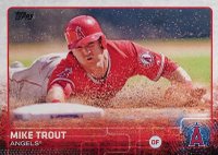 2015 Topps #300 Mike Trout No Sparkle on Helmet Baseball Card