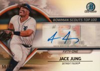 2023 Bowman Scouts' Top 100 #BTP51 Jace Jung Autograph Baseball Card
