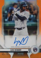 2020 Bowman Sterling Rookie Autographs #LR Luis Robert Orange Refractor Baseball Card