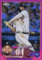 2023 Topps Chrome #182 Riley Greene Magenta Refractor Baseball Card