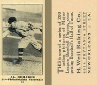 1916 Weil Baking Co. #45 Al Demaree Baseball Card