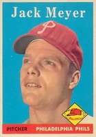 1958 Topps #186 Jack Meyer Baseball Card