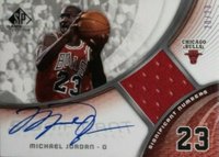2005 SP Game Used Significant Numbers #SN-MJ Michael Jordan Autograph-Jersey Basketball Card
