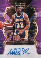 2022 Panini Select Signatures #SMGJ Magic Johnson Neon Purple Pulsar Fotl Basketball Card