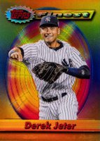 2021 Topps Finest Flashbacks #218 Derek Jeter Gold Refractor Baseball Card