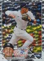 2023 Topps #94 Oswald Peraza Silver Foil Baseball Card