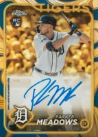 2024 Topps Gilded Collection Topps Chrome Gold Autographs #CGAPM Parker Meadows Blue/Gold Baseball Card