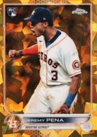 2022 Topps Chrome Sapphire Edition #583 Jeremy Pena Gold Baseball Card