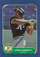 1986 Fleer Mini #87 Jose Canseco Baseball Card