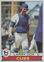 1979 Topps #489 Larry Cox Photo is Dave Rader Baseball Card