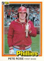 1981 Donruss #131 Pete Rose See card 251on Back Baseball Card