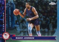 2024 Topps Chrome US Olympic and Paralympic Hopefuls #187 Magic Johnson Aqua Refractor Basketball Card