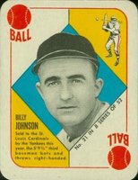1951 Topps Blue Backs #21 Billy Johnson Baseball Card