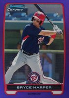 2012 Bowman Prospects #BCP10 Bryce Harper Chrome-Purple Refractor Baseball Card