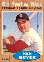 1962 Topps #392 Ken Boyer All-Star Baseball Card