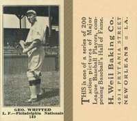 1916 Weil Baking Co. #189 George Whitted Baseball Card