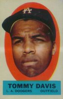 1963 Topps Peel-Offs # Tommy Davis Instruction Back Baseball Card