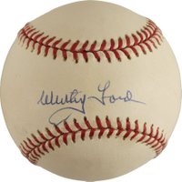 1999 Hall of Fame Autographs # Whitey Ford Ball Baseball Card