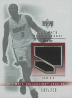 2003 Upper Deck Ultimate Collection Ultimate Game Jersey #DY-J Dwyane Wade Basketball Card
