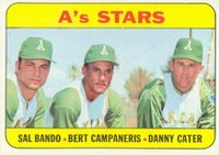 1969 Topps #556 A's Stars Baseball Card