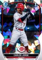 2023 Bowman Chrome Prospects #BCP120 Carlos Jorge Atomic Refractor Baseball Card