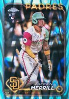2024 Topps Chrome Update #USC153 Jackson Merrill Aqua Raywave Baseball Card