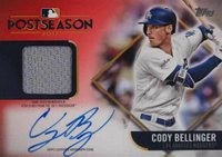 2018 Topps Postseason Performance Autograph Relics #CB Cody Bellinger Red Baseball Card