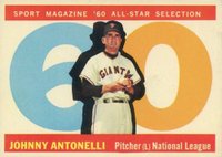 1960 Topps #572 Johnny Antonelli All-Star Baseball Card