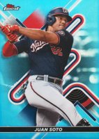 2022 Topps Finest #99 Juan Soto Sky Blue Refractor Baseball Card