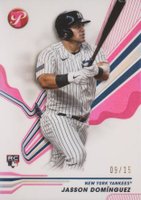 2024 Topps Pristine #181 Jasson Dominguez Pink Refractor Baseball Card