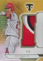 2018 Topps Triple Threads Single Jumbo Relic #MTR1 Mike Trout Gold Baseball Card