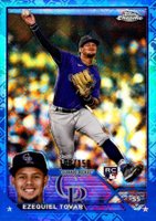 2023 Topps Chrome Logofractor Edition #106 Ezequiel Tovar Blue Refractor Baseball Card