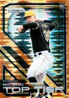 2024 Panini Prizm Top Tier #21 Paul Skenes Orange Pulsar Baseball Card