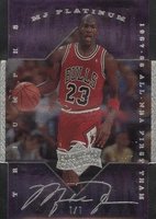 1999 Upper Deck MJ Athlete of the Century #57 Michael Jordan Platinum 1/1 Basketball Card