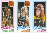 1980 Topps # Johnson/Bird/Sikma Basketball Card