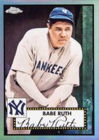 2021 Topps Chrome Platinum Anniversary #615 Babe Ruth Refractor Baseball Card